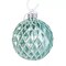 SET OF 2 Green Globe Ornaments, Glass Bauble Ornaments, Christmas Decor 3.15"